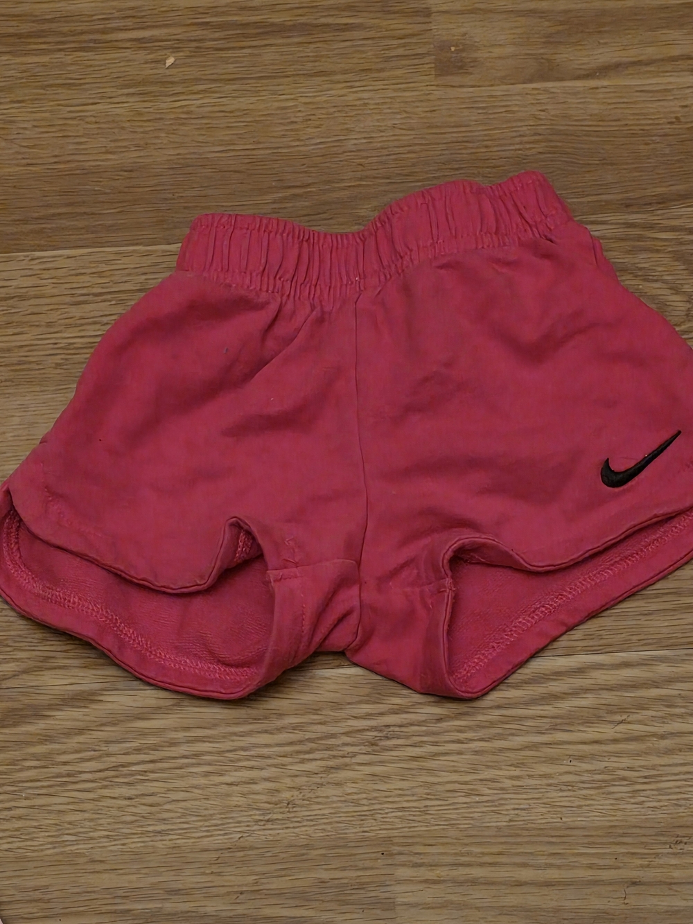 Nike Hot Pink Girls' Athletic Shorts with Black Swoosh Size 12 M and Granimals